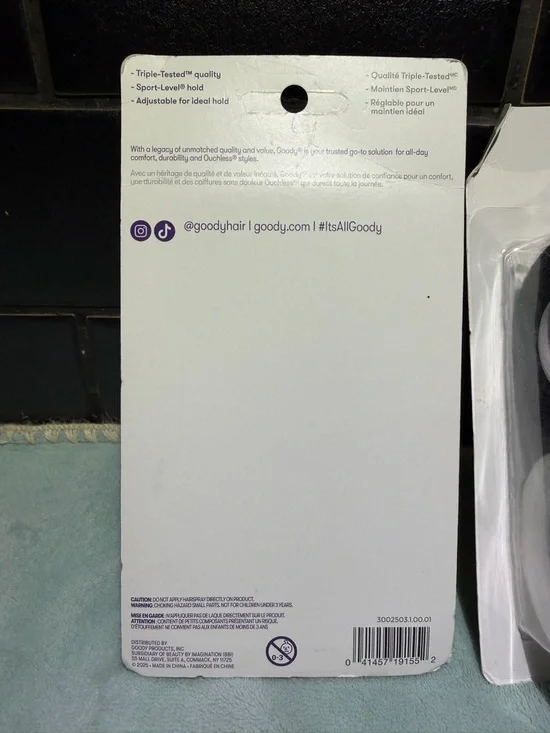 Goody Double Pack Pre-Wrap Set - Black and White - Picture 2 of 2